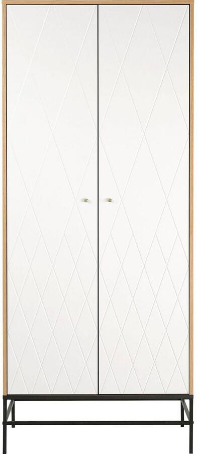 Andas Kledingkast Mia Freeswerk in de fronten goudkleurige grepen - Foto 7