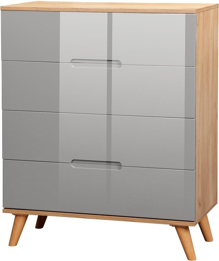 Andas Ladekast Lund slaapkamerkast linnenkast met hoogglanzende fronten - Foto 6