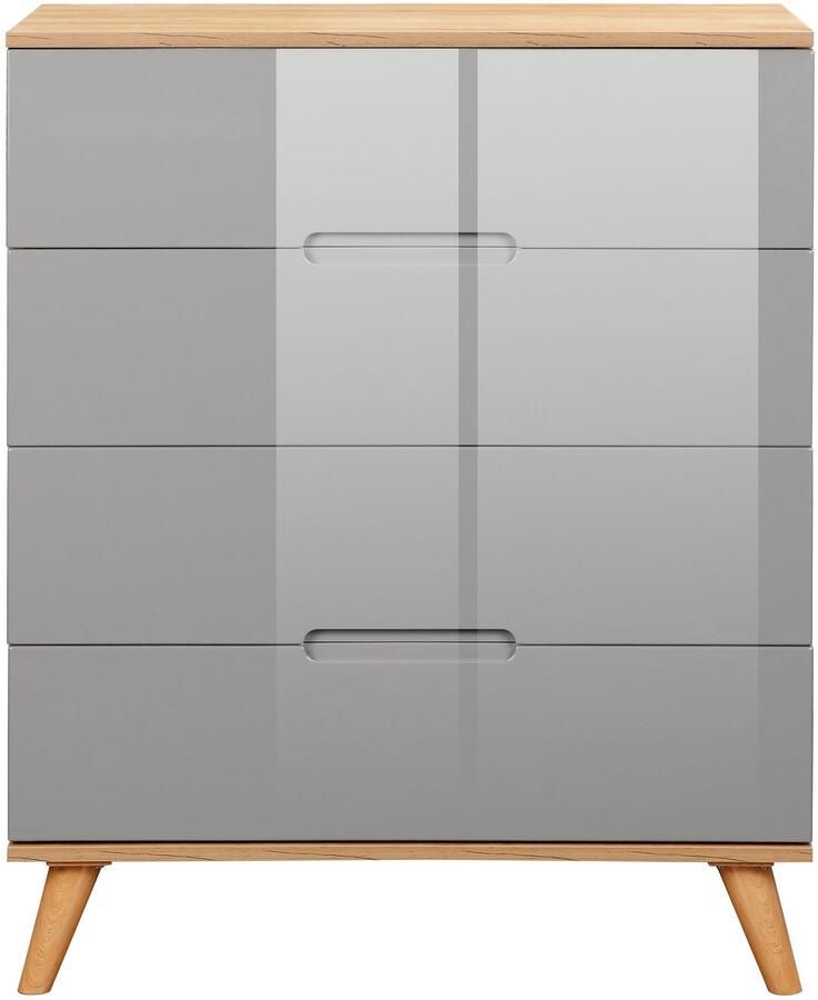 Andas Ladekast Lund slaapkamerkast linnenkast met hoogglanzende fronten - Foto 3