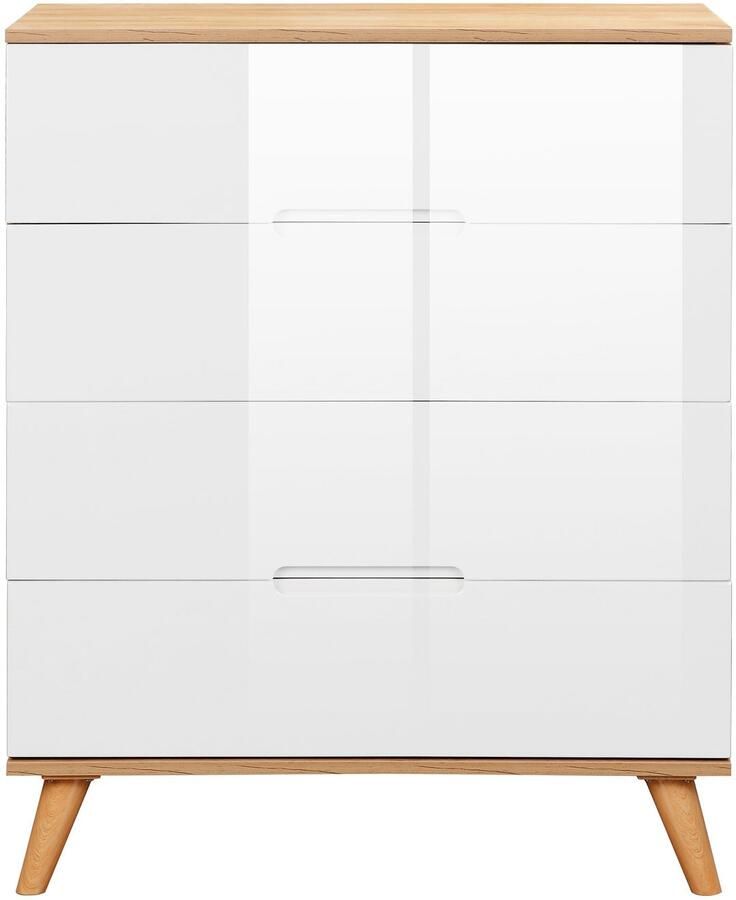 Andas Ladekast Lund slaapkamerkast linnenkast met hoogglanzende fronten - Foto 3