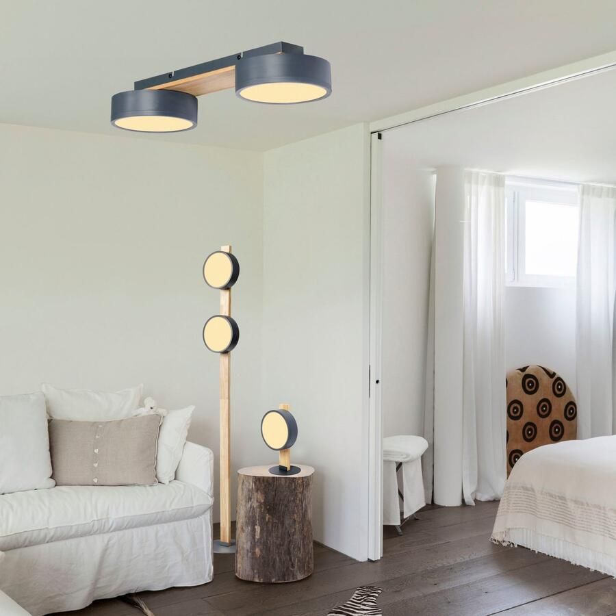 Andas Led-plafondlamp Fjälla Dimbaar 3-niveaus schakelbaar dimbaar via wandschakelaar (1 stuk) - Foto 2