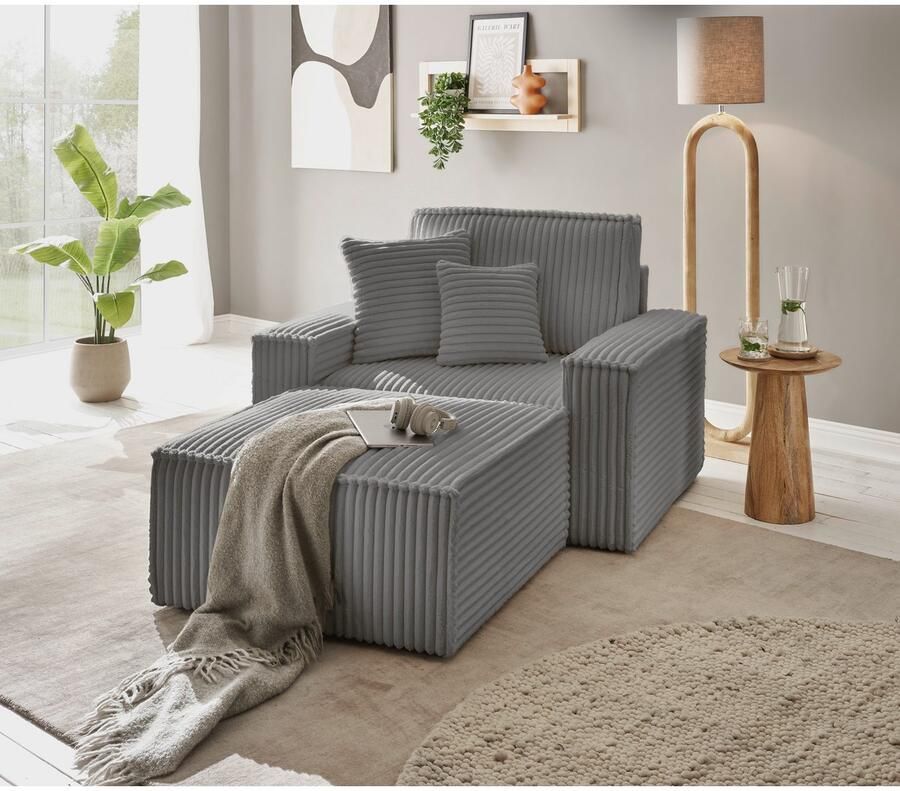 Andas Loveseat Finnley Loveseat en hocker als set passend bij de bekleding-serie Finnley (2-delig) - Foto 2