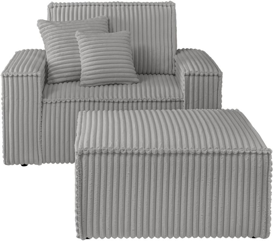 Andas Loveseat Finnley Loveseat en hocker als set passend bij de bekleding-serie Finnley (2-delig) - Foto 12