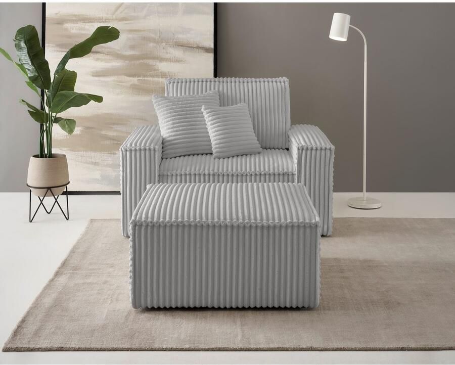 Andas Loveseat Finnley Loveseat en hocker als set passend bij de bekleding-serie Finnley (2-delig) - Foto 3