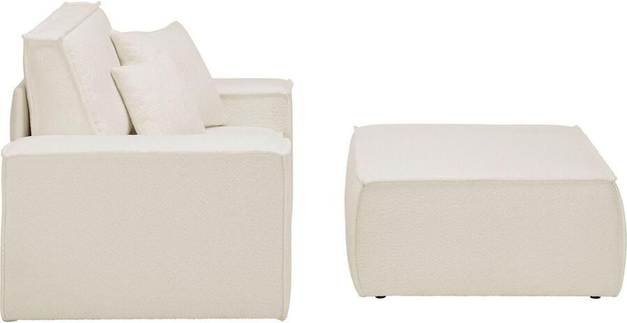 OTTO Loveseat FINNLEY Loveseat & Hocker in set trendy stoffen incl. Sierkussens beschikbaar in de stofkwaliteiten bouclé structuur fijn en mega cord (2-delig) - Foto 14