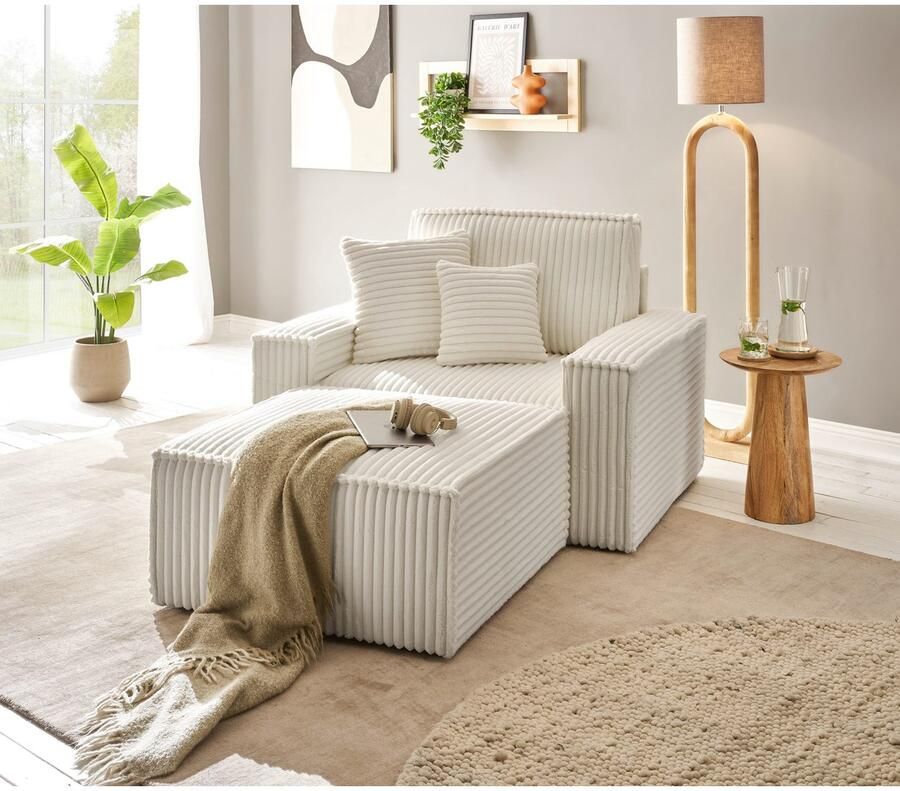 Andas Loveseat Finnley Loveseat en hocker als set passend bij de bekleding-serie Finnley (2-delig) - Foto 2