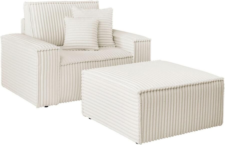 Andas Loveseat Finnley Loveseat en hocker als set passend bij de bekleding-serie Finnley (2-delig) - Foto 7