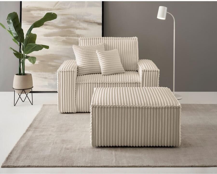 Andas Loveseat Finnley Loveseat en hocker als set passend bij de bekleding-serie Finnley (2-delig) - Foto 3