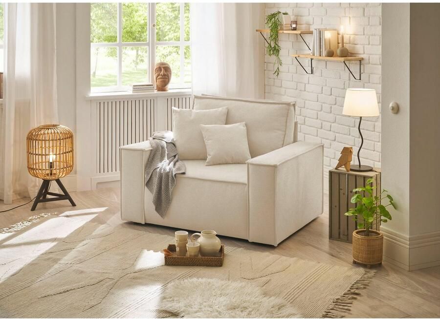 OTTO Loveseat FINNLEY XXL-Fauteuil Leesfauteuil trendy stoffen incl. Sierkussens (1 stuk) - Foto 7