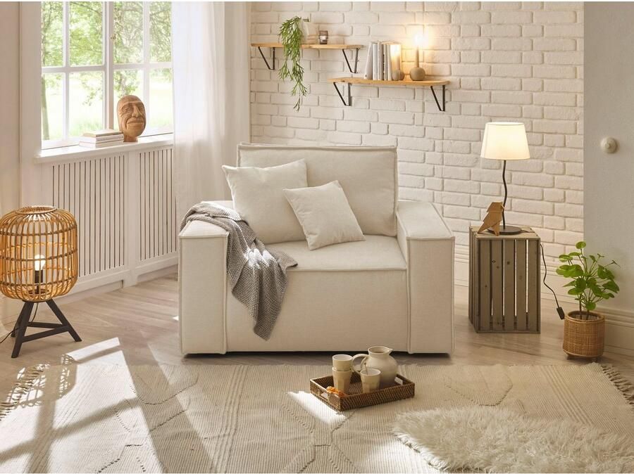 OTTO Loveseat FINNLEY XXL-Fauteuil Leesfauteuil trendy stoffen incl. Sierkussens (1 stuk) - Foto 5