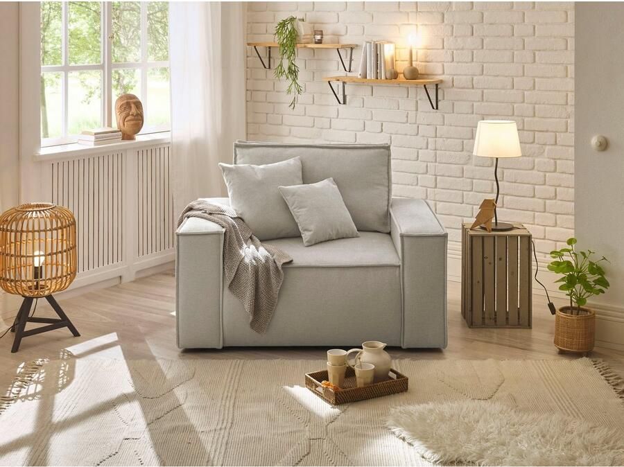 OTTO Loveseat FINNLEY XXL-Fauteuil Leesfauteuil trendy stoffen incl. Sierkussens (1 stuk) - Foto 5