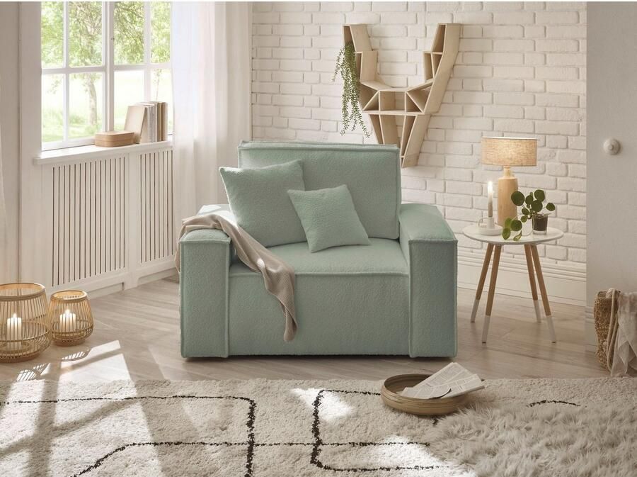 OTTO Loveseat FINNLEY XXL-Fauteuil Leesfauteuil trendy stoffen incl. Sierkussens (1 stuk) - Foto 6