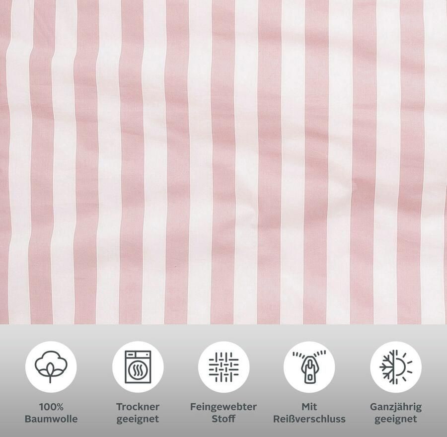 Andas Omkeerbaar beddengoed Greta Dekbedovertrek met strepen in verschillende kwaliteiten vanaf 135x200 cm - Foto 2