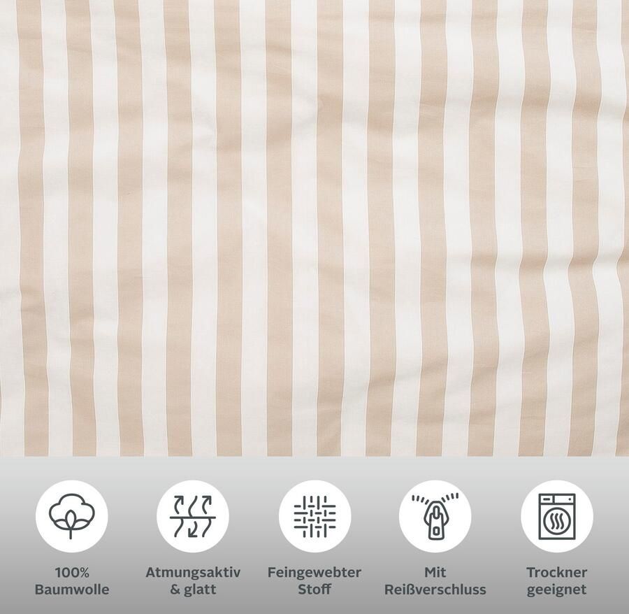 Andas Omkeerbaar beddengoed Greta Dekbedovertrek met strepen in verschillende kwaliteiten vanaf 135x200 cm - Foto 6