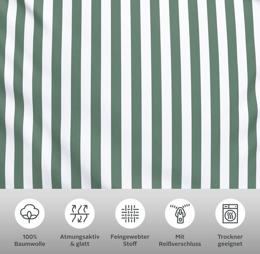 Andas Omkeerbaar beddengoed Greta Dekbedovertrek met strepen in verschillende kwaliteiten vanaf 135x200 cm - Foto 4