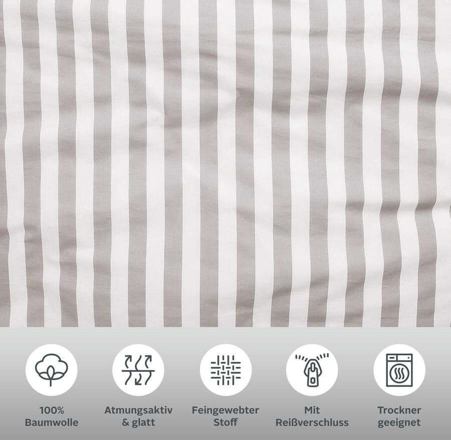Andas Tweezijdig te gebruiken overtrekset Greta Dekbedovertrek met strepen in verschillende kwaliteiten vanaf 135x200 cm - Foto 5