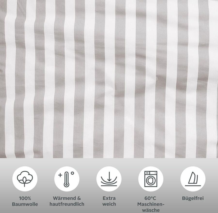Andas Tweezijdig te gebruiken overtrekset Greta Dekbedovertrek met strepen in verschillende kwaliteiten vanaf 135x200 cm - Foto 4
