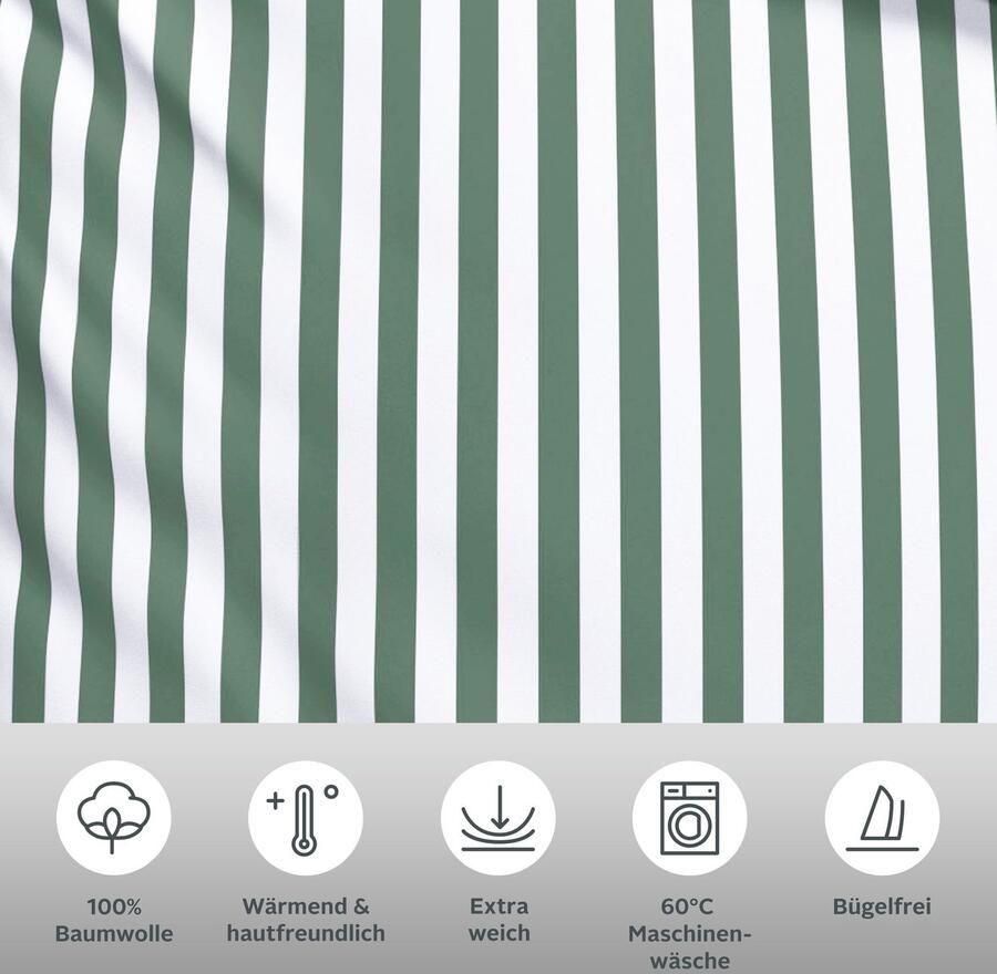 Andas Omkeerbaar beddengoed Greta Dekbedovertrek met strepen in verschillende kwaliteiten vanaf 135x200 cm - Foto 3