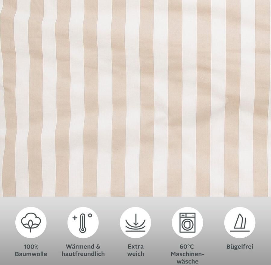 Andas Omkeerbaar beddengoed Greta Dekbedovertrek met strepen in verschillende kwaliteiten vanaf 135x200 cm - Foto 4