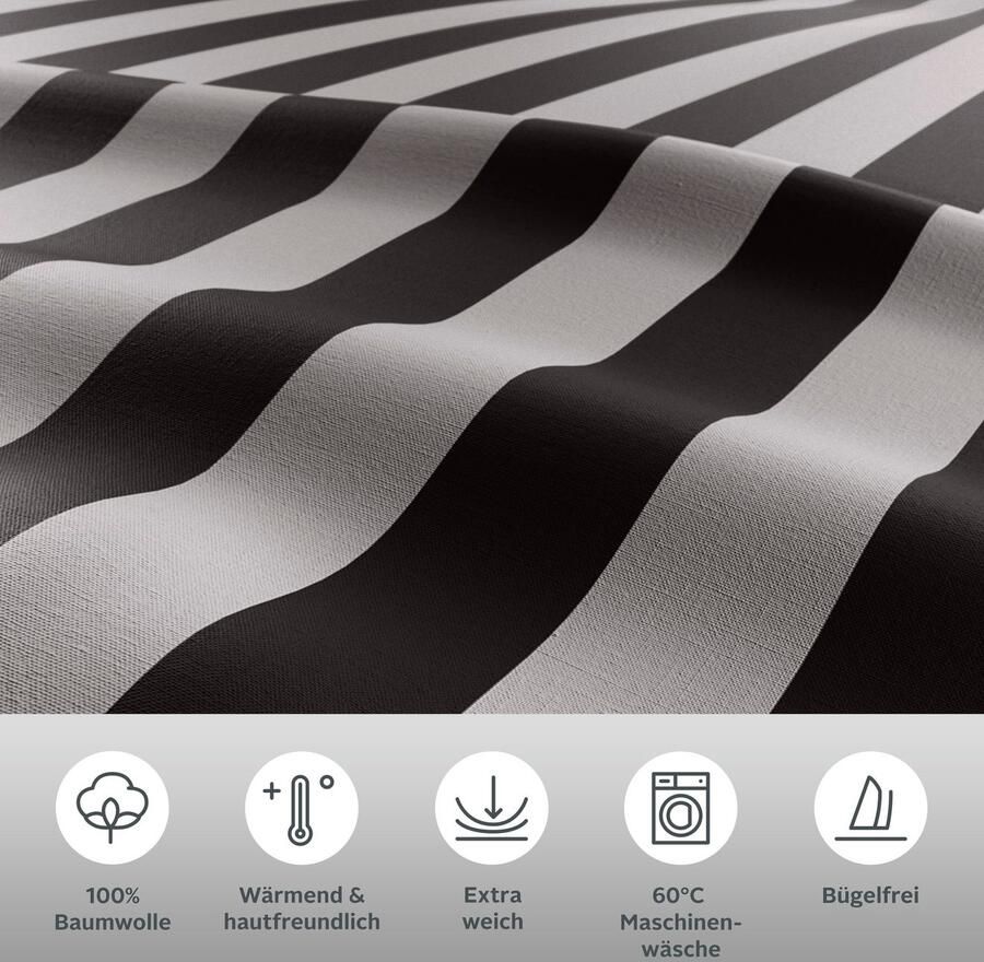 Andas Omkeerbaar beddengoed Greta Dekbedovertrek met strepen in verschillende kwaliteiten vanaf 135x200 cm - Foto 4