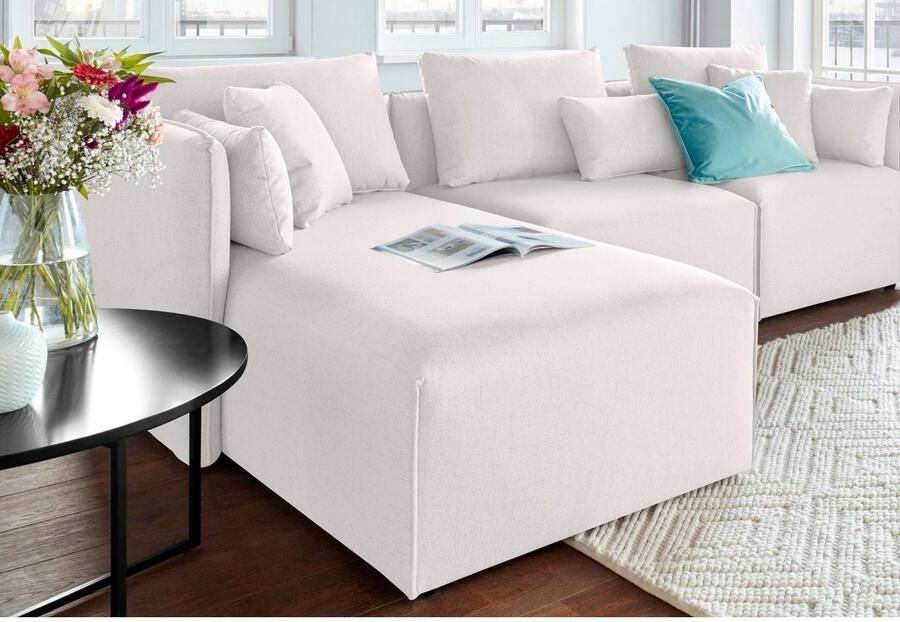 Andas Ottomane Nöre Modulair om samen te stellen in vele stofkwaliteiten en kleuren