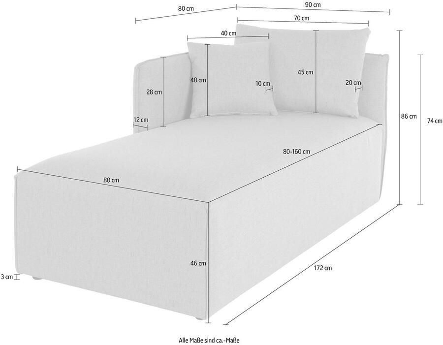 Andas Ottomane Nöre Modulair om samen te stellen in vele stofkwaliteiten en kleuren - Foto 2