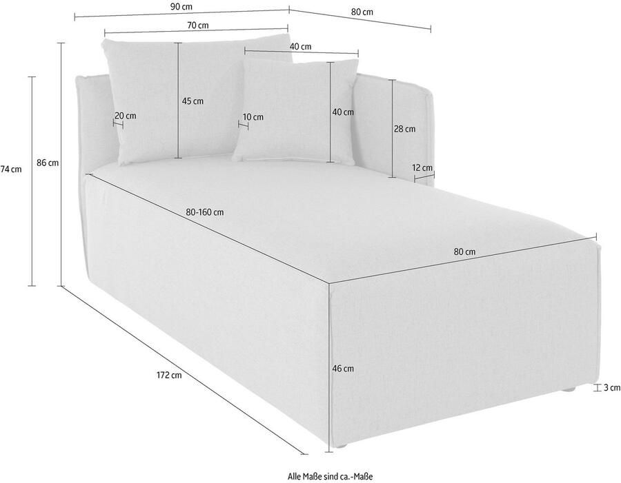Andas Ottomane Nöre Modulair om samen te stellen in vele stofkwaliteiten en kleuren - Foto 2