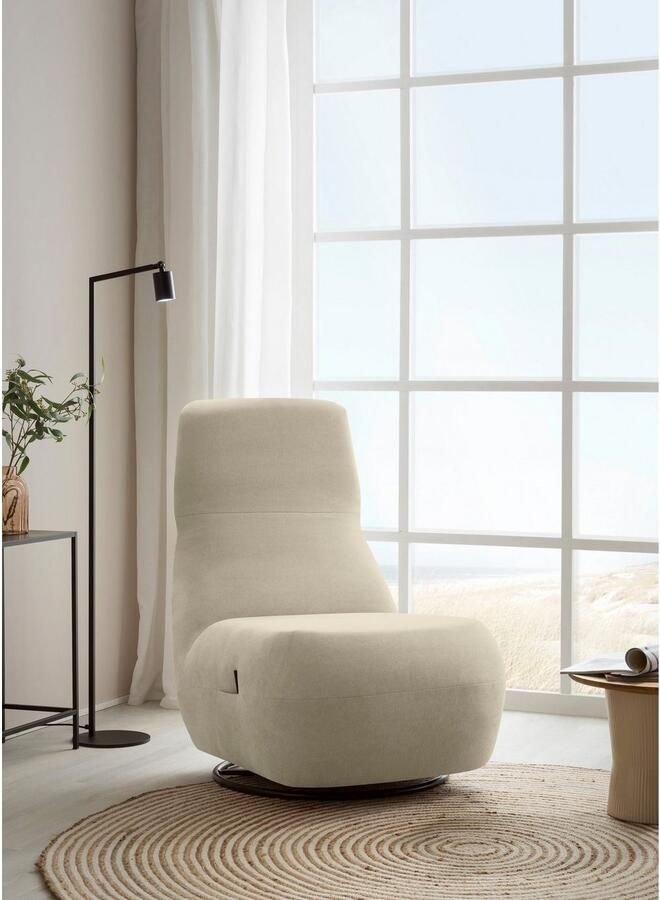 Andas Relaxfauteuil Emberson stoel rugleuning opklapbaar draaistoel Verstelbare rugleuning draaifunctie naar keuze ook Swivel (wip) functie - Foto 5