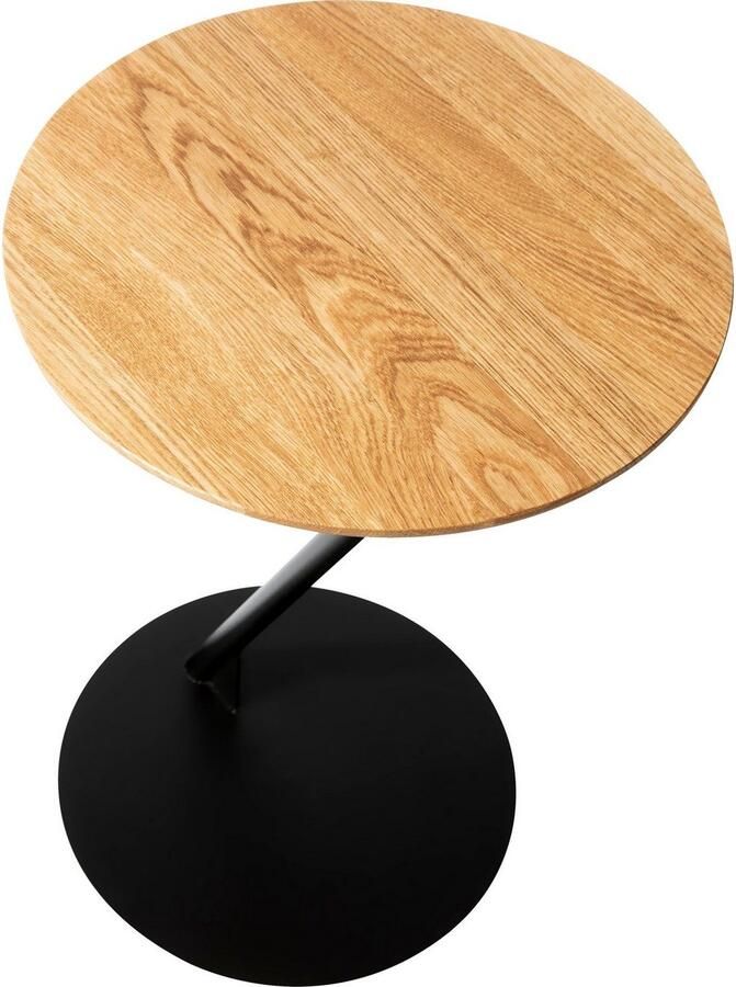 Andas Salontafel Kurikka Tafelblad van massief eiken onderstel van metaal