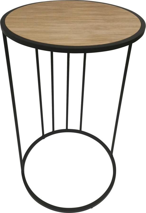 Andas Salontafel Porvoo Tafelblad met eikenhout gefineerd onderstel van metaal - Foto 2