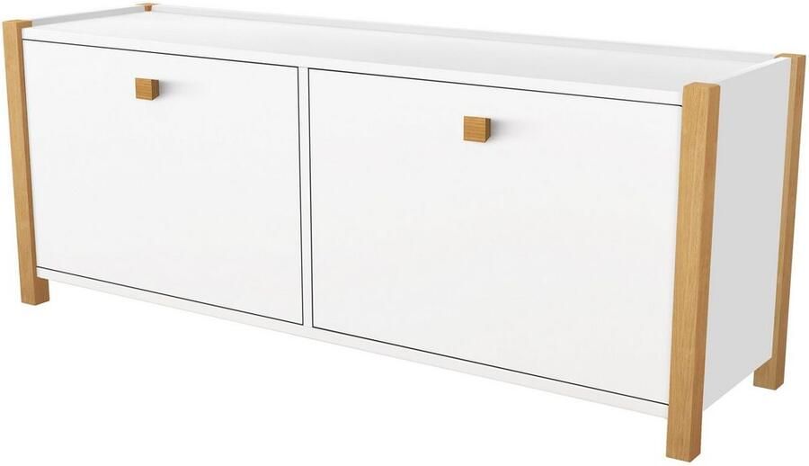 Andas Schoenenbank in scandinavisch design houtfineer van eiken - Foto 5