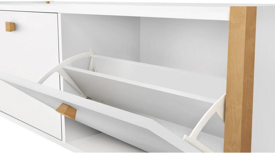 Andas Schoenenbank in scandinavisch design houtfineer van eiken fsc - Foto 5