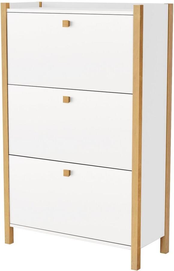 Andas Schoenenbank in scandinavisch design houtfineer van eiken - Foto 2