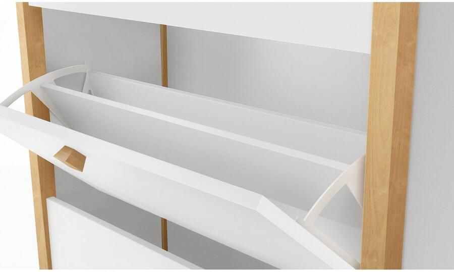Andas Schoenenbank in scandinavisch design houtfineer van eiken fsc - Foto 2