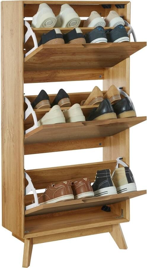 Andas Schoenenkast Pandrup met 3 kleppen ca. 5 paar schoenen per klep hoogte 125 cm - Foto 4