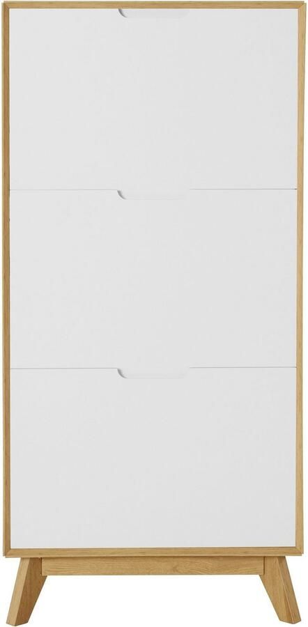 Andas Schoenenkast Pandrup met 3 kleppen ca. 5 paar schoenen per klep hoogte 125 cm - Foto 8