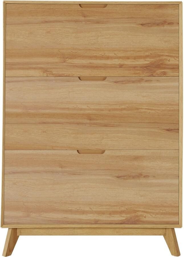 Andas Schoenenkast Pandrup met 3 kleppen ca. 8 paar schoenen per klep hoogte 125 cm - Foto 4