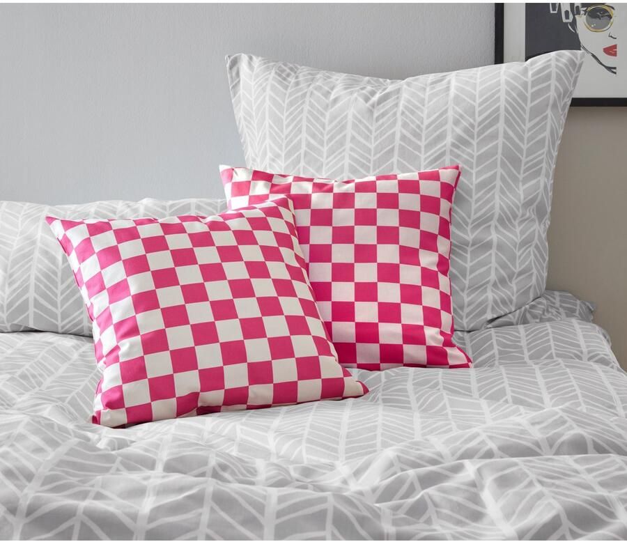 Andas Sierkussen Milo Kussenovertrekken set van 2 50x50 cm zonder vulling met een moderne ruit (2 stuks) - Foto 6