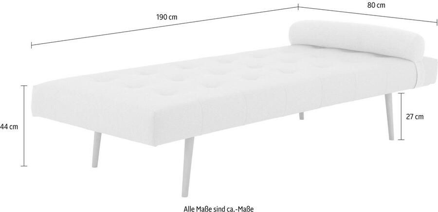 Andas Slaapbank Agnar met kussenrol in 3 overtrekstoffen en vele kleuren - Foto 3