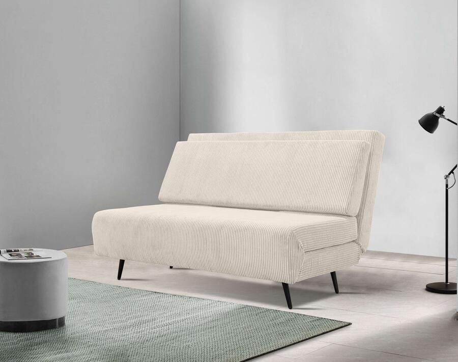Andas Slaapbank LINNEA Daybed met opklapbaar ligoppervlak in geweven stof velours corduroy - Foto 10