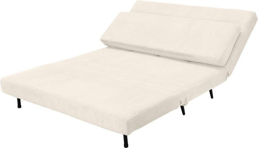 Andas Slaapbank LINNEA Daybed met opklapbaar ligoppervlak in geweven stof velours corduroy - Foto 5