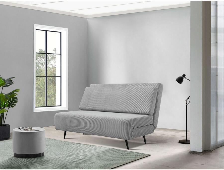 Andas Slaapbank LINNEA Daybed met opklapbaar ligoppervlak in geweven stof velours corduroy - Foto 2