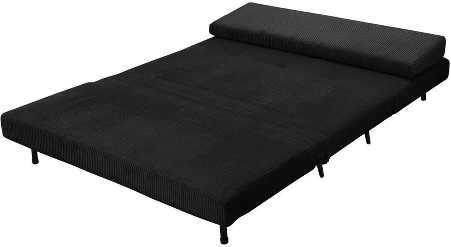 Andas Slaapbank LINNEA Daybed met opklapbaar ligoppervlak in geweven stof velours corduroy - Foto 7