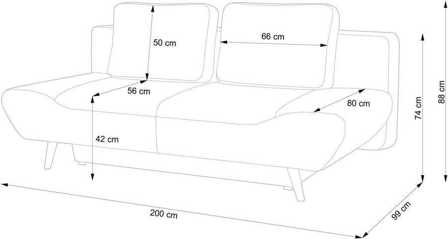 Andas Slaapbank Segmon simpel in een comfortabel te bed veranderen inclusief bedkist - Foto 4