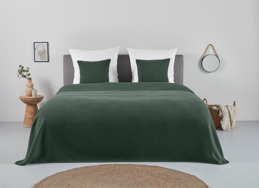 Andas Sprei Greta in wafelpiqué-look vele kleuren beschikbaar deken vanaf 150x250 cm - Foto 4