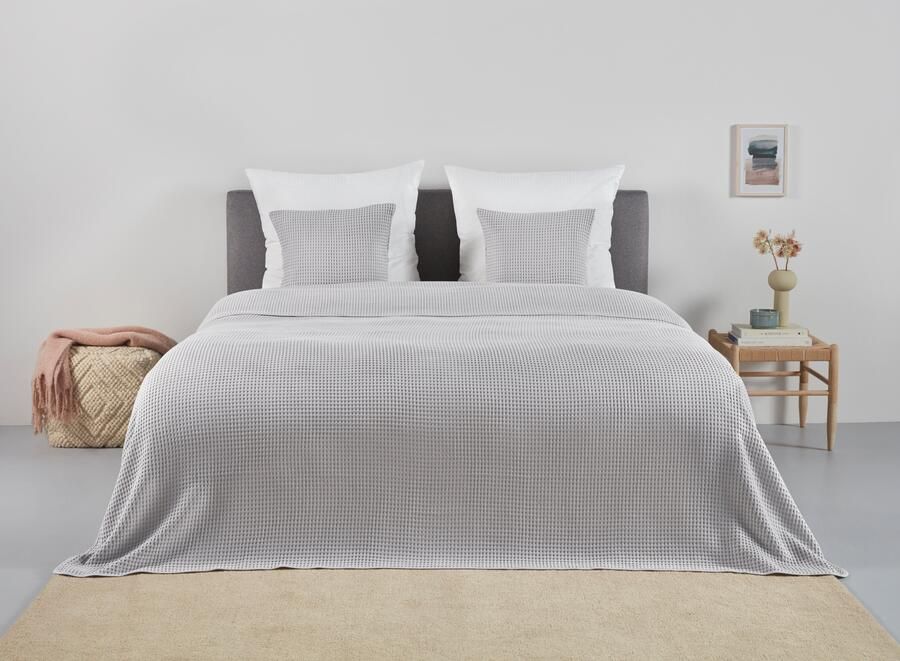 Andas Sprei Greta in wafelpiqué-look vele kleuren beschikbaar deken vanaf 150x250 cm - Foto 4