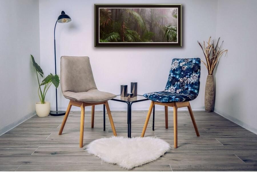 Andas Stoel met 4 poten Ramon met massief houten poten - Foto 5