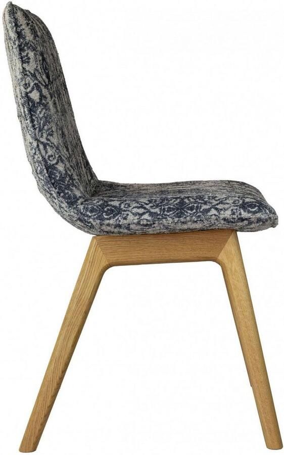 Andas Stoel met 4 poten Ramon met massief houten poten (set 2 stuks) - Foto 2