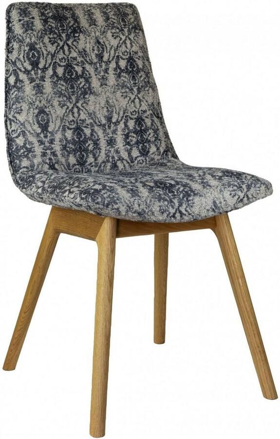 Andas Stoel met 4 poten Ramon met massief houten poten (set 2 stuks)