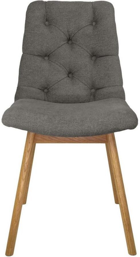 Andas Stoel met 4 poten Ramon met massief houten poten verschillende stoffen en kleuren (set 2 stuks) - Foto 3